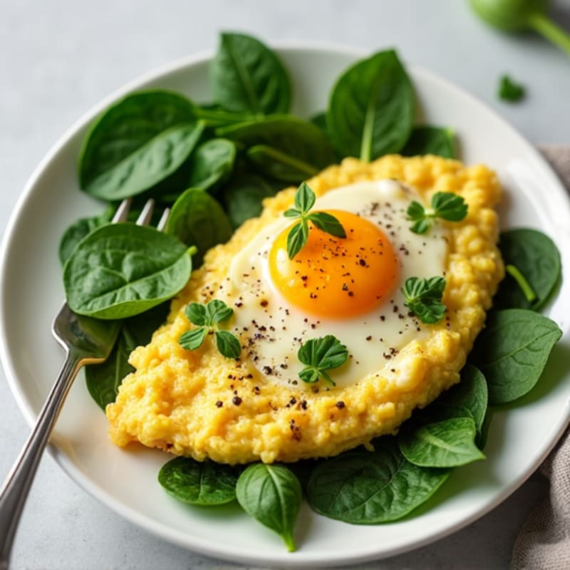 Egg White Spinach Scramble