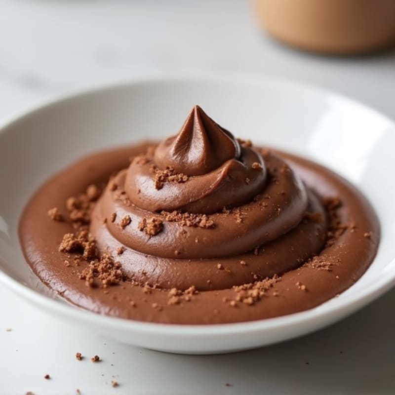 Silky Chocolate Protein Pudding with Almond Butter