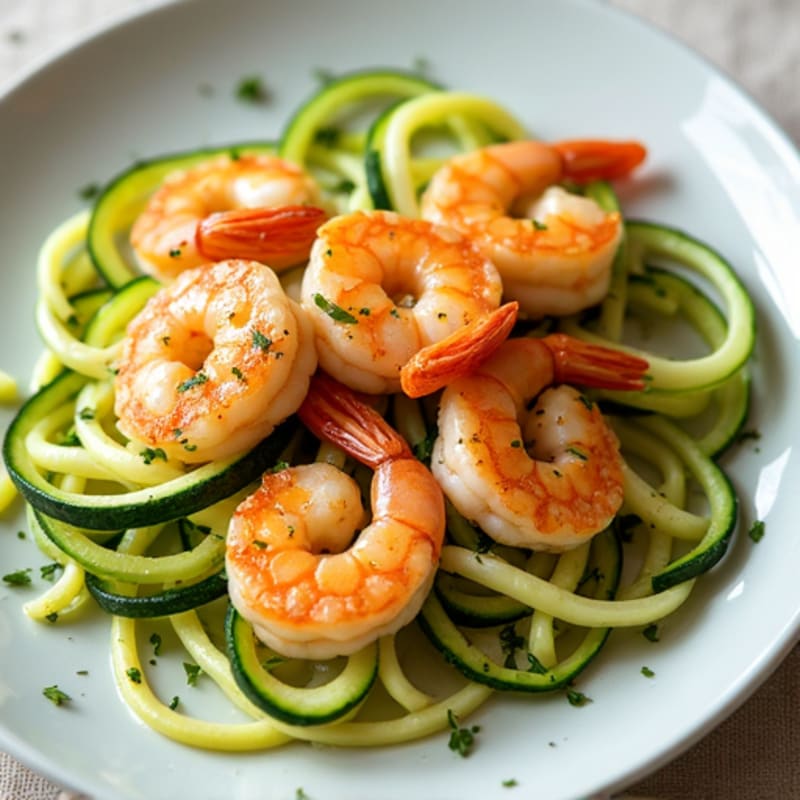 Citrus-Garlic Shrimp with Zucchini Noodles