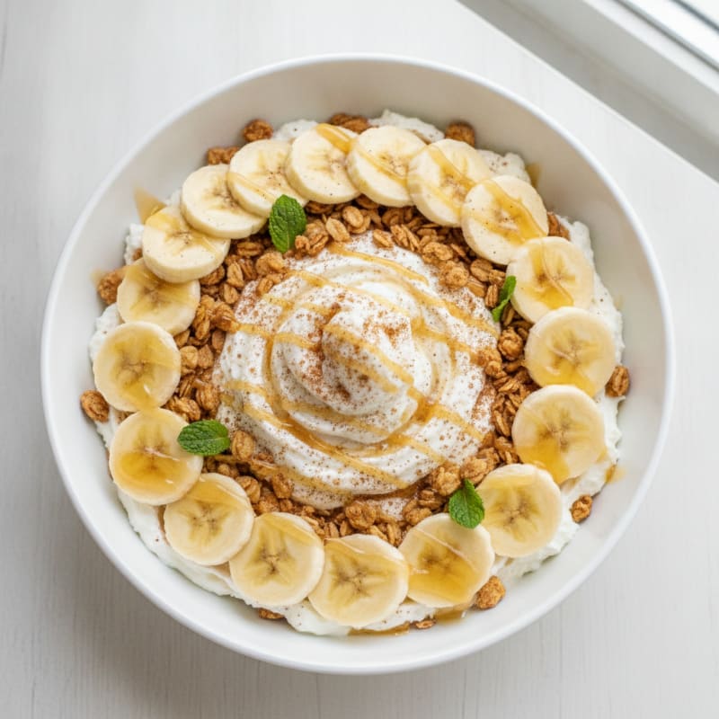 Banana Cottage Cheese Swirl Bowl