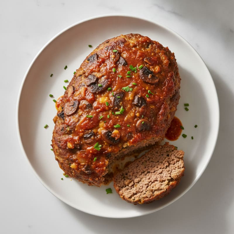 Savory Beef and Mushroom Meatloaf