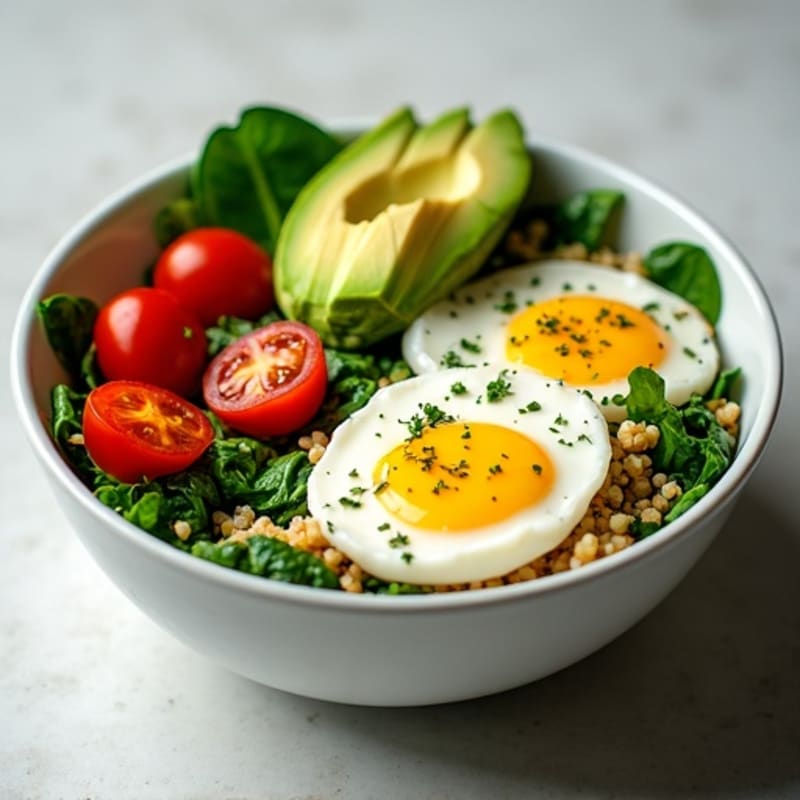 Protein-Packed Spinach and Egg White Breakfast Bowl