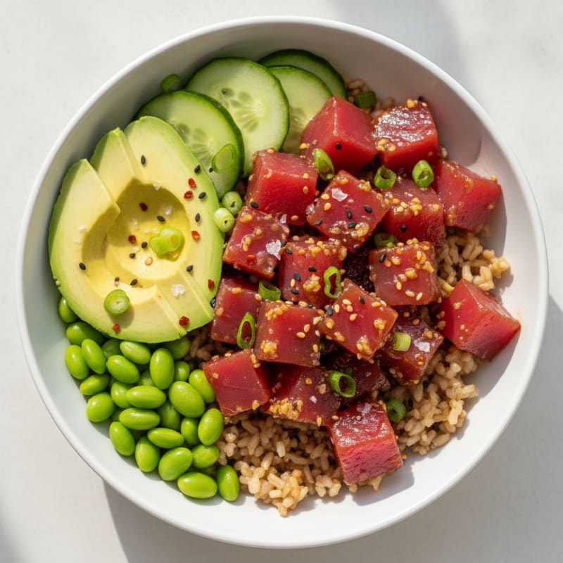 Ahi Tuna Hawaiian Poke Bowl