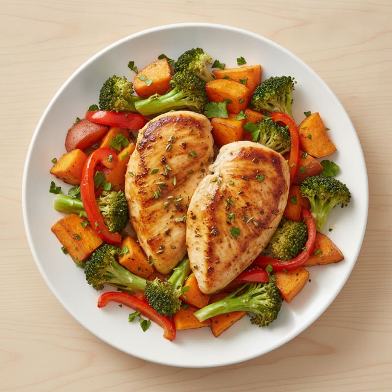 Garlic Herb Chicken with Roasted Vegetables