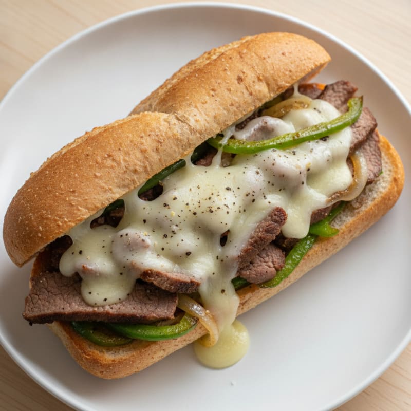 Classic Philly Cheesesteak Sandwich