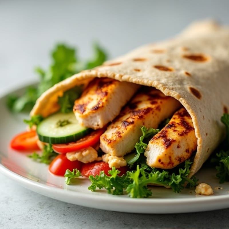 Herb-Grilled Chicken and Fresh Veggie Wrap