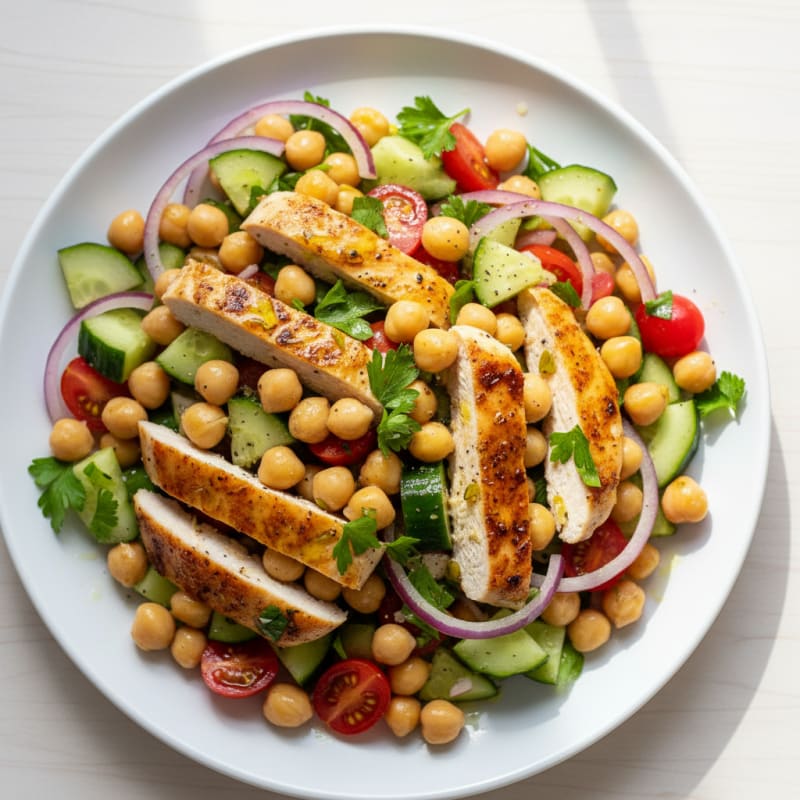 Mediterranean Bean Salad with Lemon-Herb Vinaigrette
