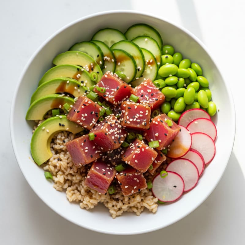 Ahi Tuna Hawaiian Poke Bowl