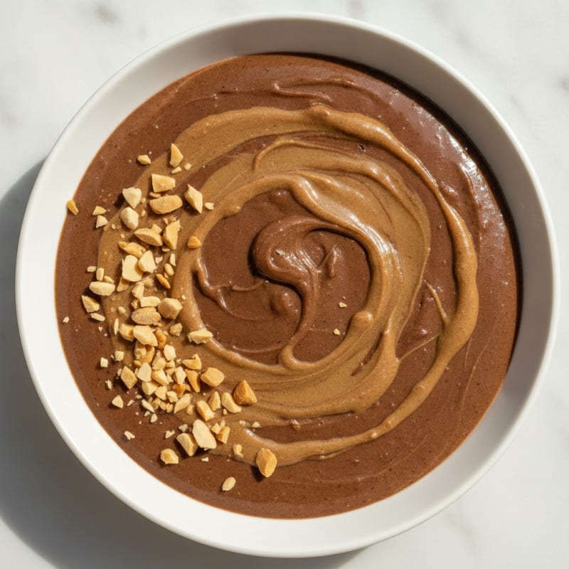 Creamy Chocolate Protein Pudding with Almond Butter