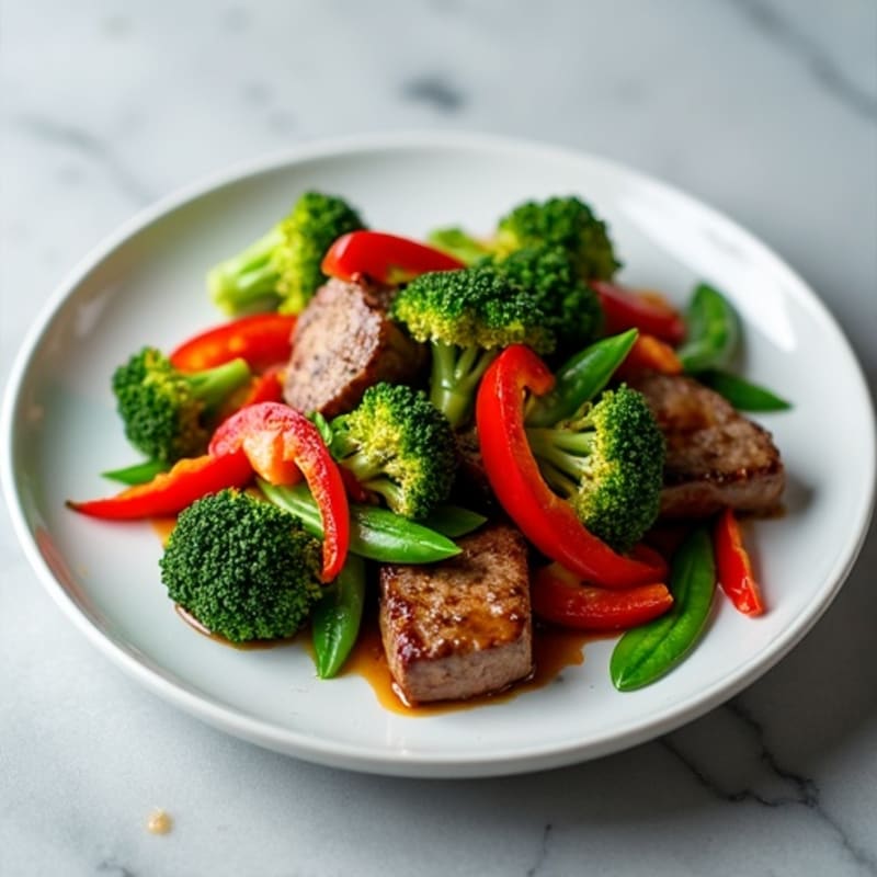 Sweet and Savory Marinated Beef Stir-Fry with Fresh Vegetables