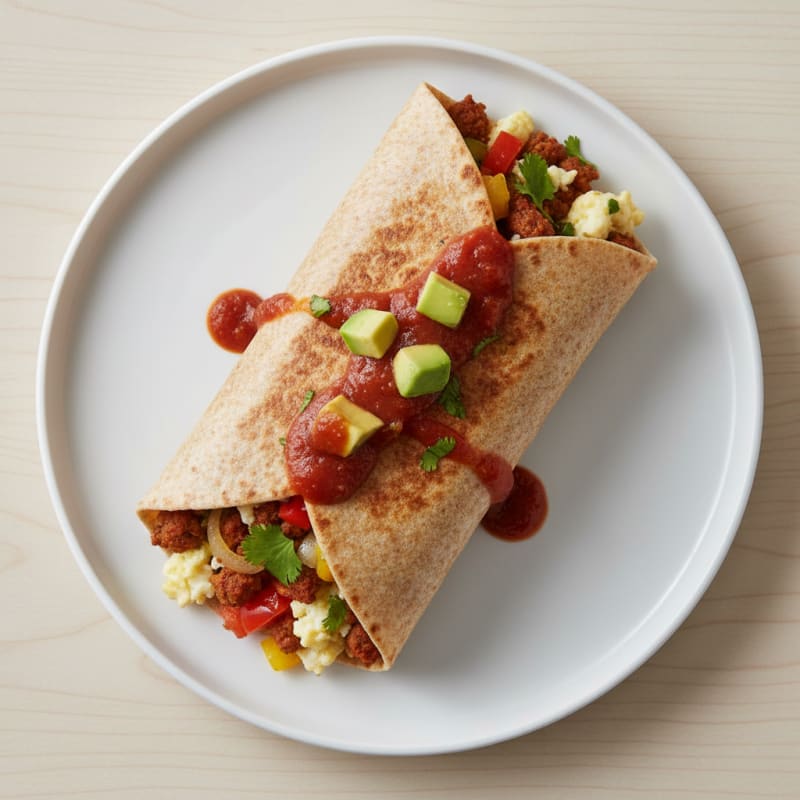 Ultimate Loaded Breakfast Burrito with Turkey Chorizo