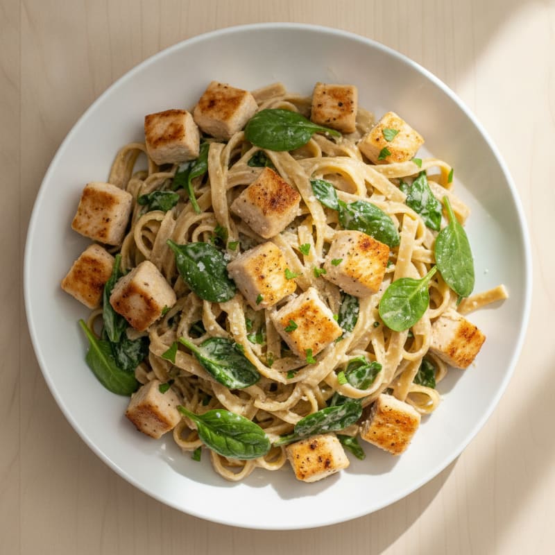 Clean Chicken Alfredo Fettuccine