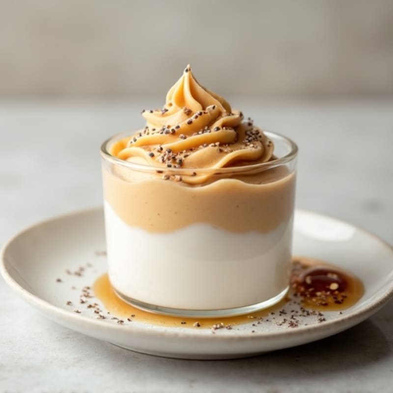 Greek Yogurt Protein Mousse with Almond Butter Swirl