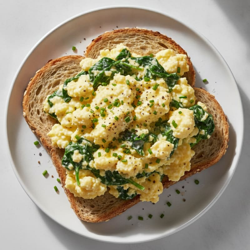 Creamy Cottage Cheese Scrambled Eggs