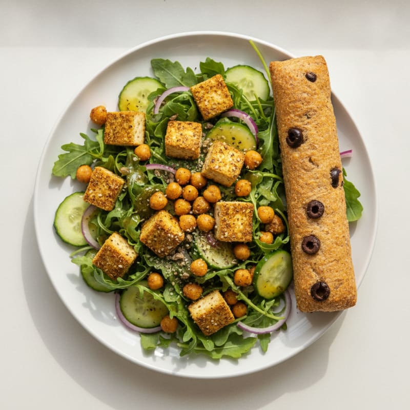 Mediterranean Olive Breadstick Salad
