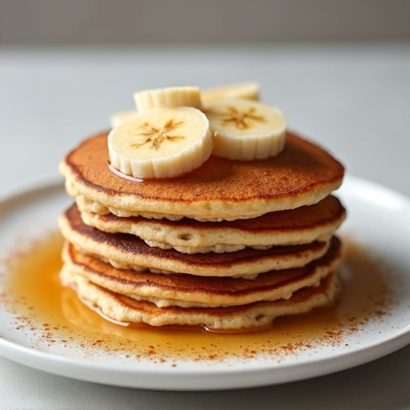 Healthy Banana Pancakes with Warm Cinnamon Bananas