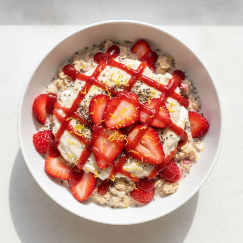 Strawberry Shortcake Overnight Oats