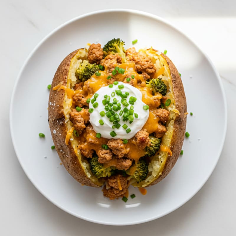 Hearty Loaded Baked Potatoes with Chives