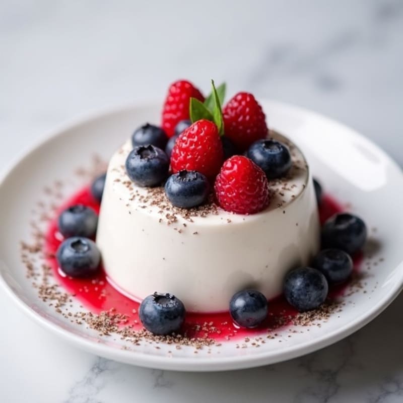 Greek Yogurt Protein Mousse with Fresh Berries