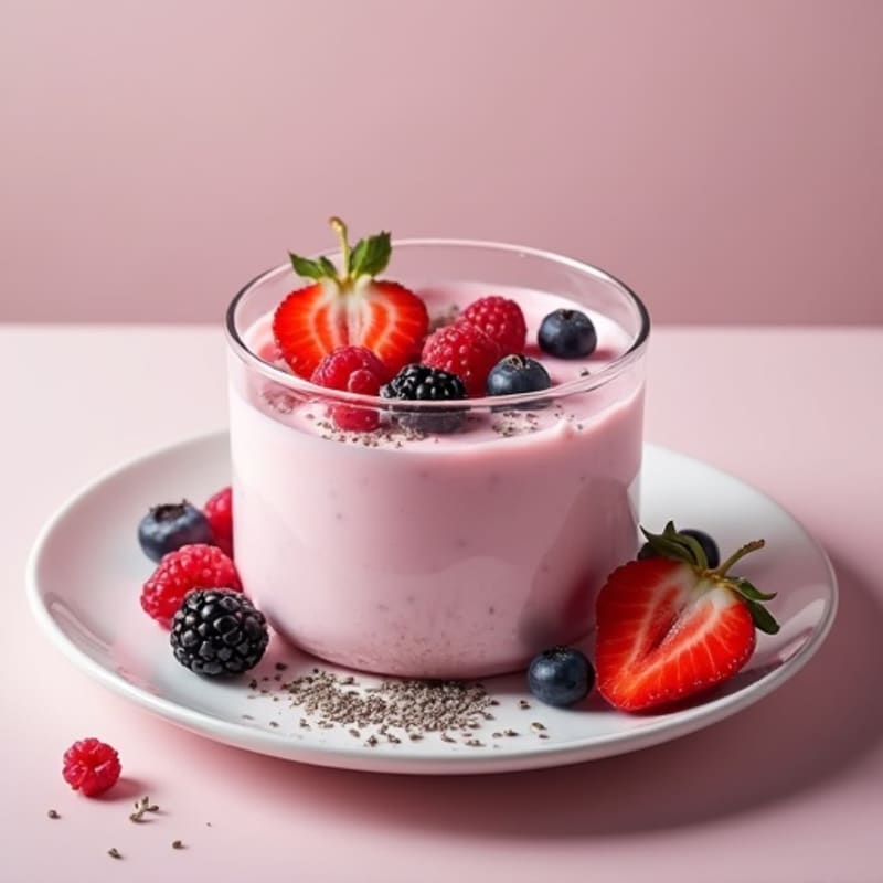 Silky Greek Yogurt Protein Mousse with Fresh Berries