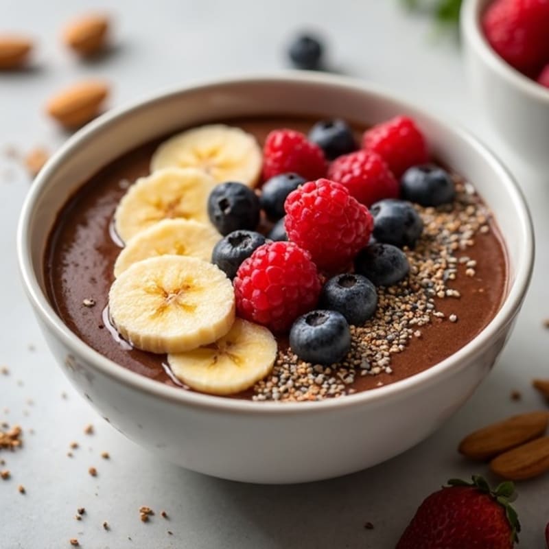 Velvety Chocolate Protein Smoothie Bowl