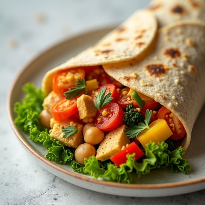 Fresh Loaded Veggie Hummus Wrap