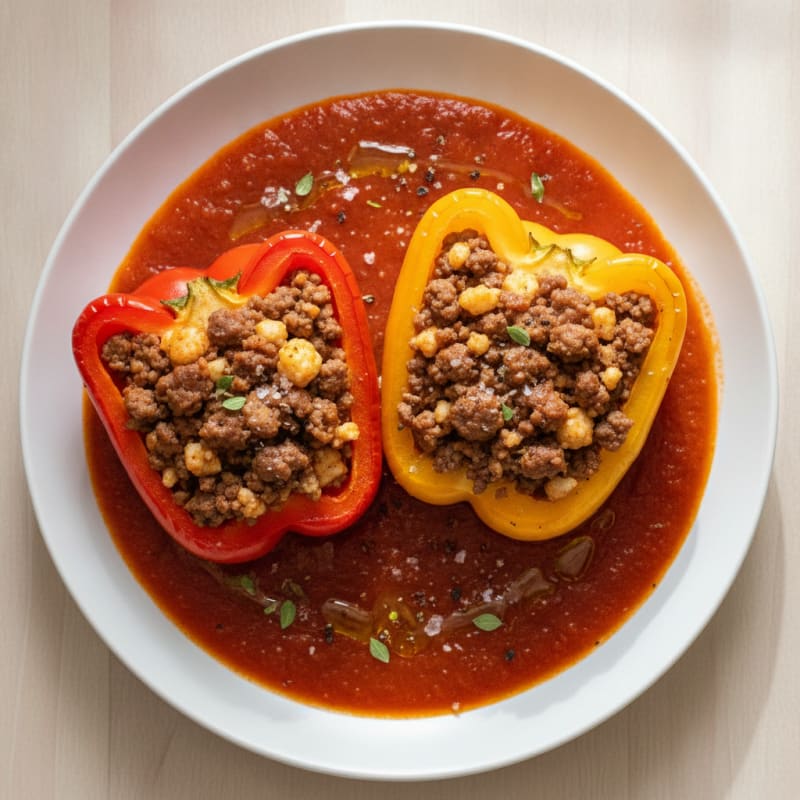 Ground Beef Stuffed Bell Peppers