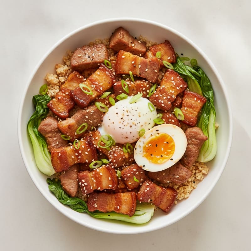 Spicy Gochujang Pork Belly Bowl