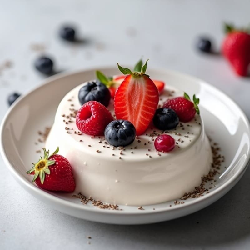 Greek Yogurt Protein Mousse with Berries