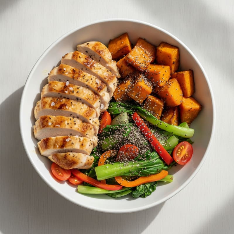 Chicken and Sweet Potato Power Bowl
