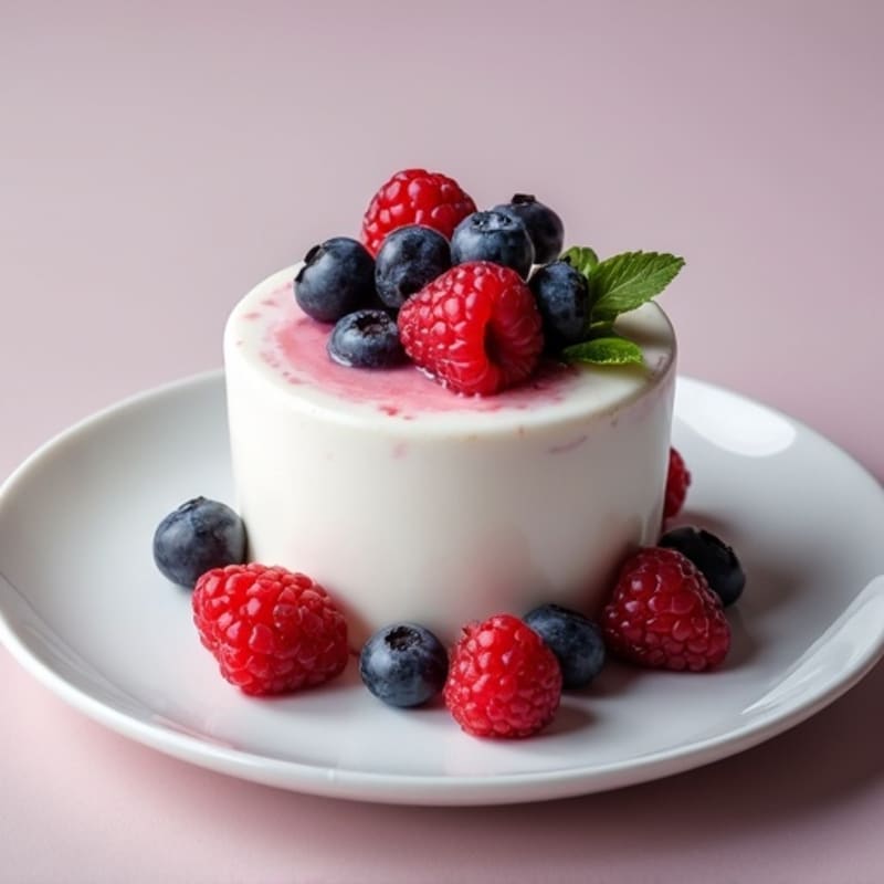 Silky Greek Yogurt Protein Pudding with Mixed Berries
