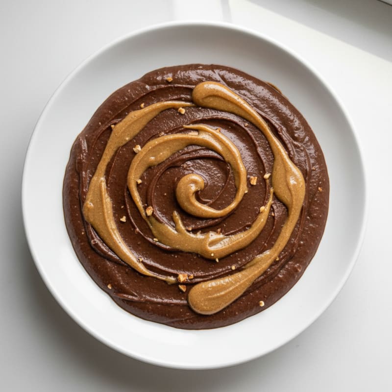 Silky Chocolate Protein Pudding with Almond Butter Swirl
