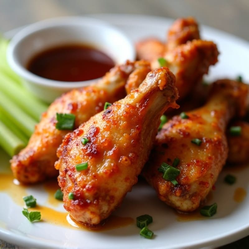 Crispy Baked Chicken Wings with Sticky Honey-Garlic Glaze