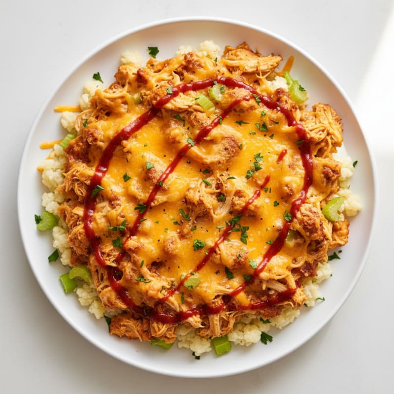 Creamy Buffalo Chicken Dip Bake