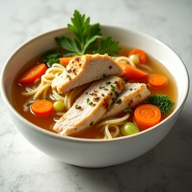 Herb-Roasted Chicken and Vegetable Noodle Soup