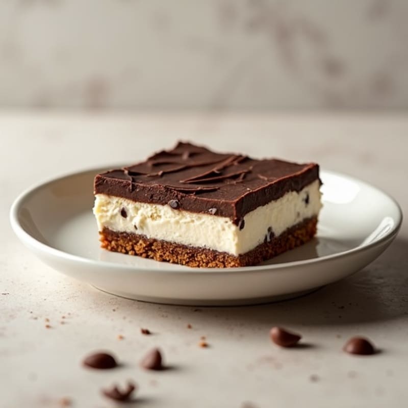 Dark Chocolate Greek Yogurt Cheesecake Bars