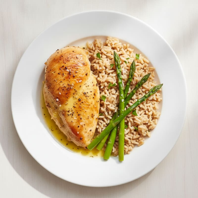 Lemon Herb Roasted Chicken with Rice