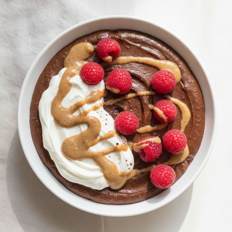 Silky Chocolate Protein Pudding with Greek Yogurt