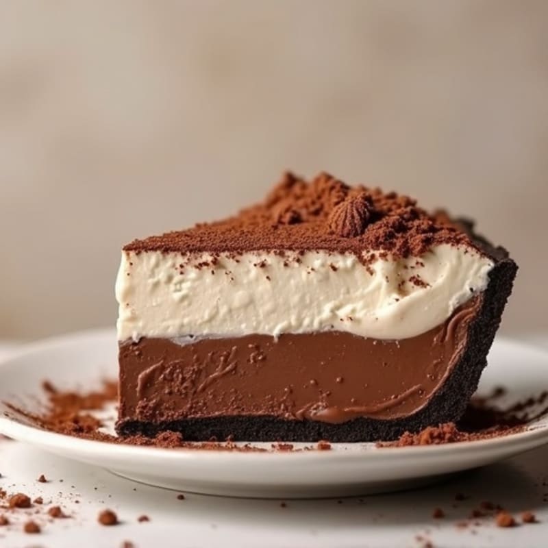Protein-Packed Creamy Peanut Butter Chocolate Pie