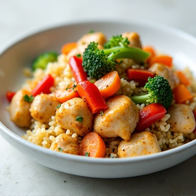 Cauliflower Rice Chicken Stir-Fry