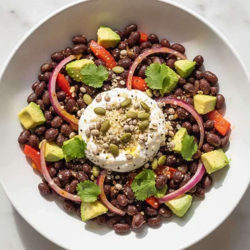 Tangy Black Bean Snack Bowl