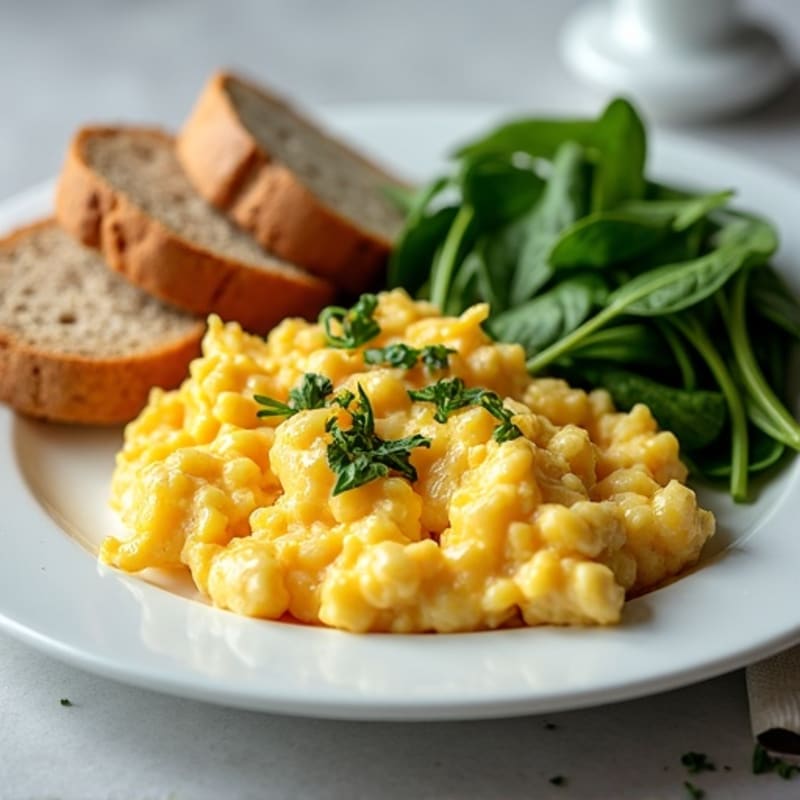 Egg White Scramble with Grilled Turkey Breast and Spinach