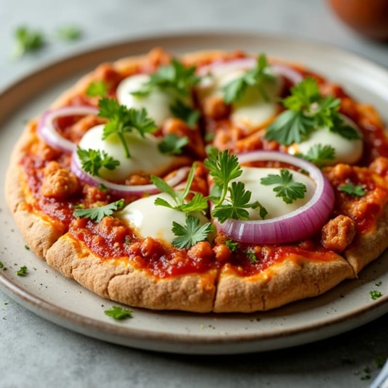 Lean Chicken BBQ Ranch Pizza with Fresh Cilantro