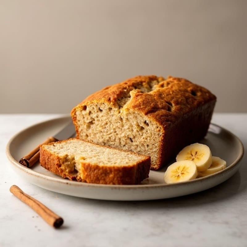 Moist Baked Banana Oat Loaf