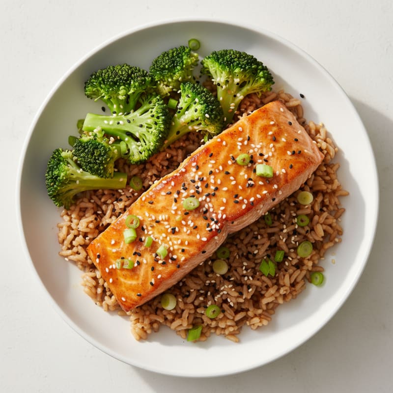 Sesame-Ginger Salmon Rice Bowl