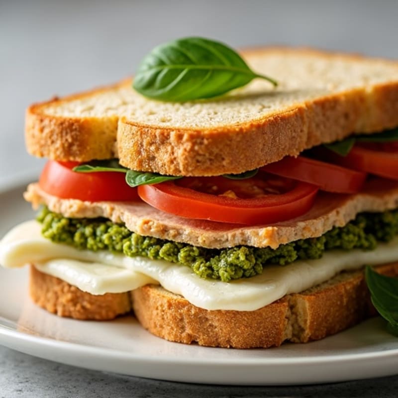 Crispy Whole Wheat Turkey Pesto Panini