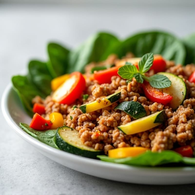 Lean Ground Turkey and Veggie Skillet