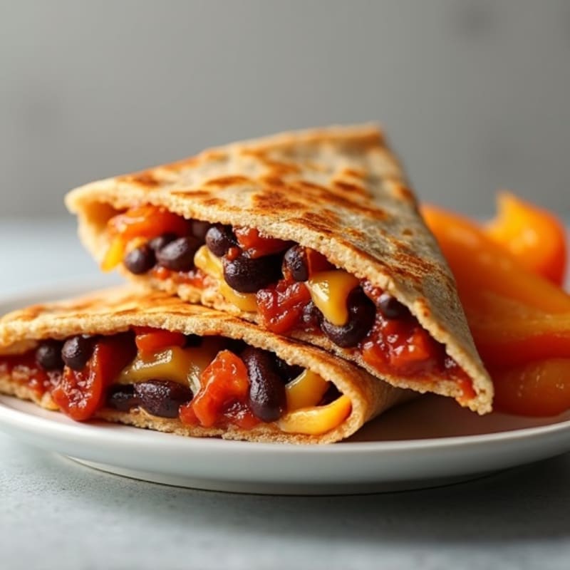 Smoky BBQ Chicken and Black Bean Quesadilla