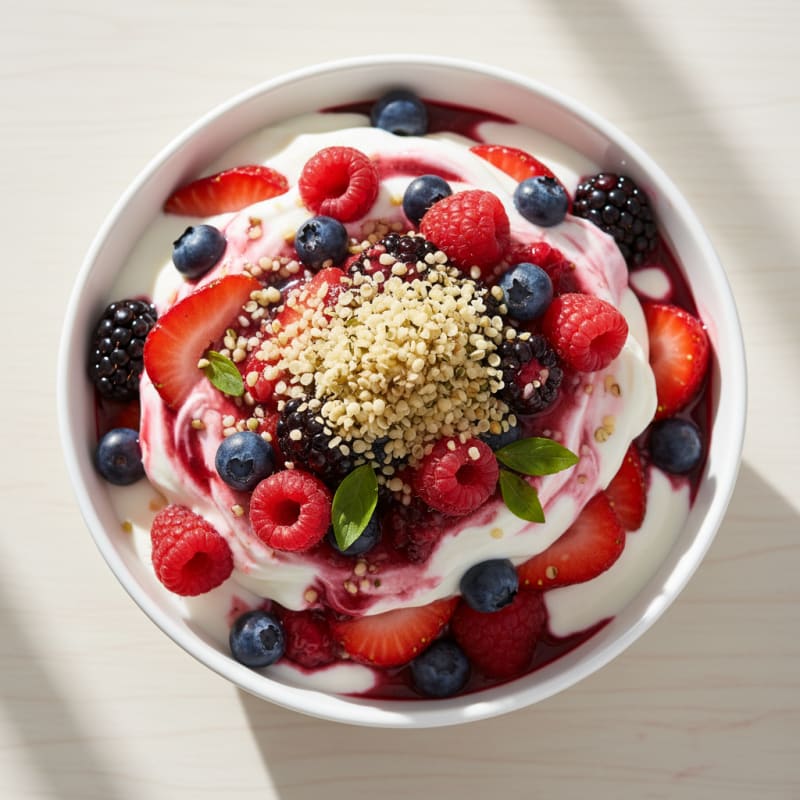 Creamy Greek Yogurt Protein Parfait with Mixed Berries