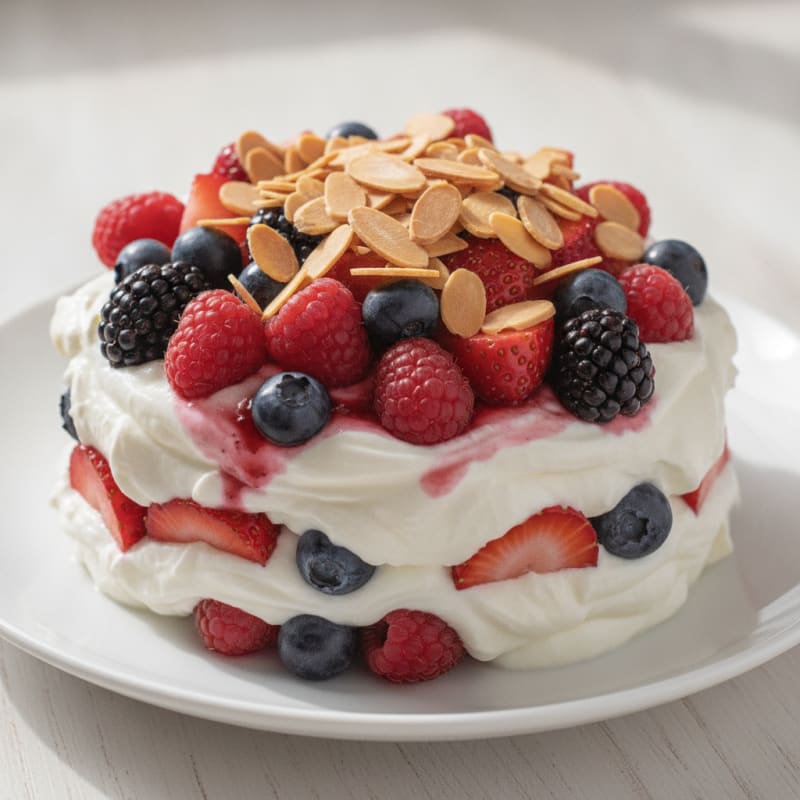Greek Yogurt Protein Parfait with Mixed Berries